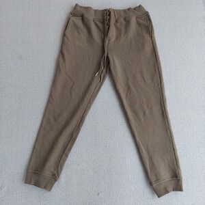 Venus Womens Lace Up Front Jogger Sweatpants Olive Brown Size Medium Pockets